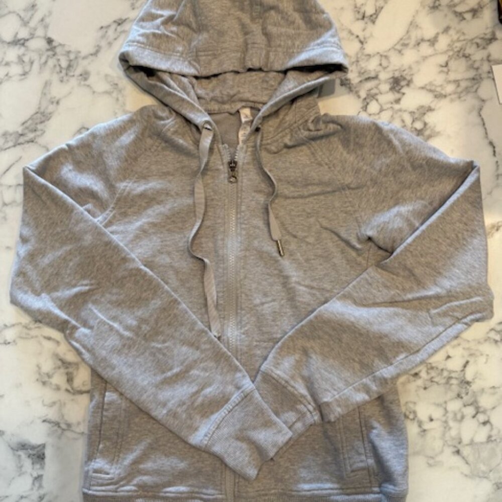lululemon athletica Light Gray Full-Zip Hoodie